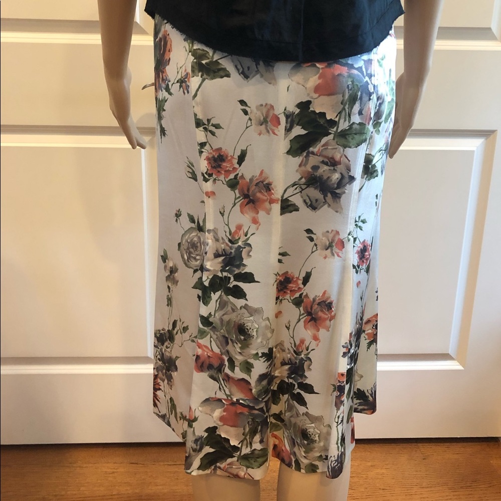 KULSON ITALY silk midi floral print skirt - Picture 8 of 8